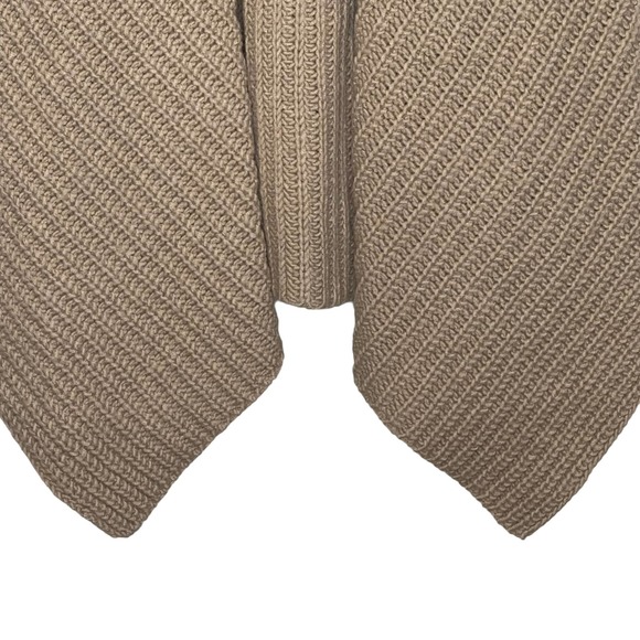 Ann Taylor Open Cardigan Sweater Size Small Tan Sleeveless Womens Wool Blend - Picture 3 of 5